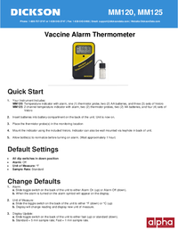 Thumbnail of document Manual - MM Vaccine Alarm Thermometer